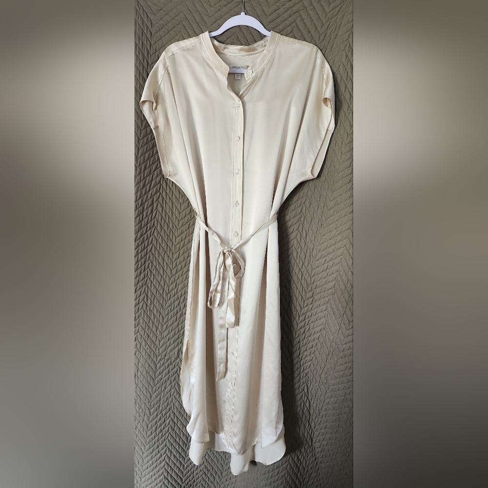 Banana Republic Seranade 100% Silk Shirtdress Size Large